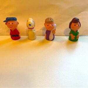 Set of 4 Peanuts figures Charlie Brown, Snoopy, Linus, and Lucy from 1950s